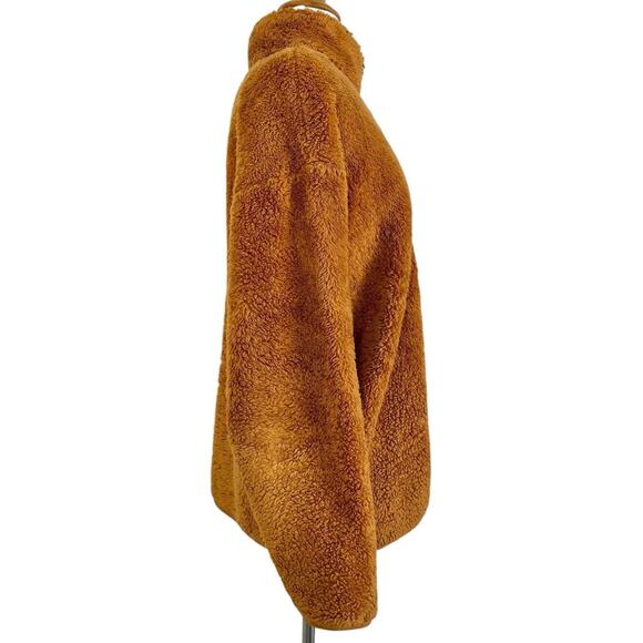 Victoria’s Secret PINK Plush Teddy Full Zip Mock Neck Oversized Sherpa Jacket M - Picture 6 of 12